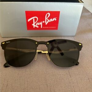 RayBan Sunglasses black and gold. Style RB3576-N. New with case.